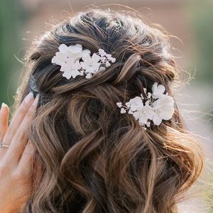 2 Floral Bridal Clip for Wedding